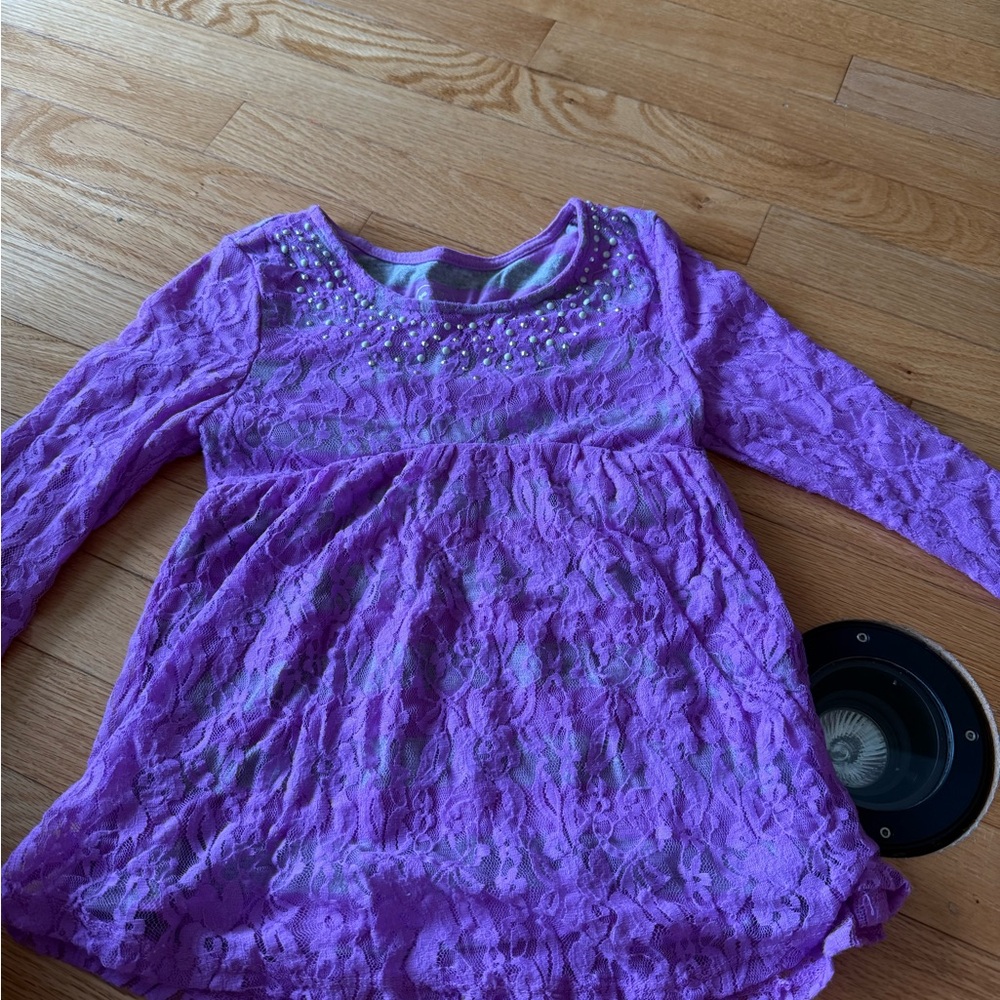 Justice Lavender Lace Kids Top